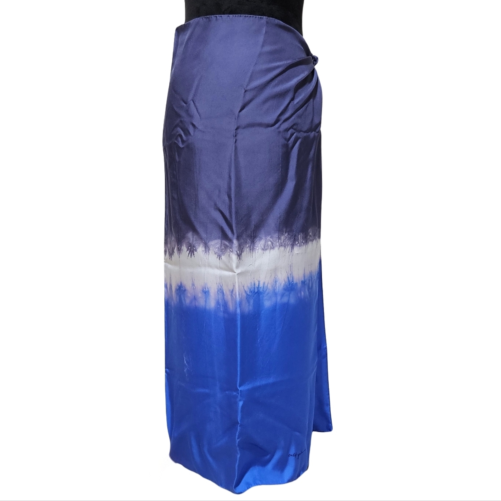 Cult Gaia Scarf Glacier Aspen 100% Silk Vacation Square Scarf Tie Dye Summer - Picture 6 of 7